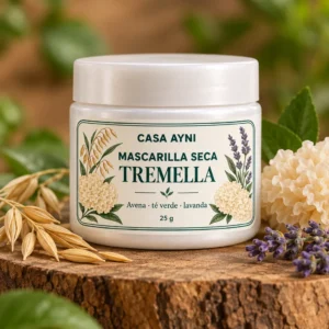 Mascarilla Tremella + avena + té verde + lavanda